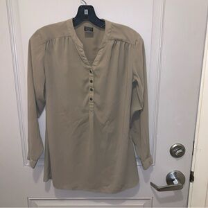 Fashion Tadka West Brown Long Sleeve Blouse Size M